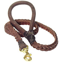 4 FT Braided Leather Dog Leashes for Cane Corso