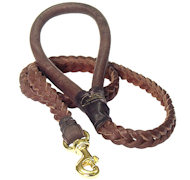 Braided Leather Dog Leash 4 foot-Braided Lead Cane Corso