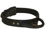 Heavy Leather Dog Collars w/Handle 2 layers for Cane Corso