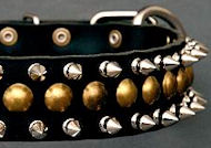 Studded Latigo Leather Dog Collar for Cane Corso