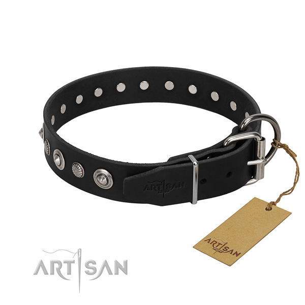 Best quality genuine leather dog collar with amazing studs