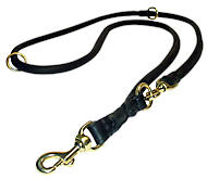All Weather Leather Cane-Corso Custom Leather Leash -3/8''