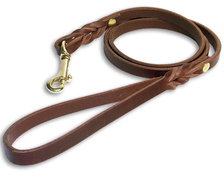 Leather lead 150cm dog leash width 2cm