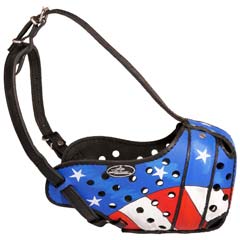 Sophisticated top quality leather dog muzzle