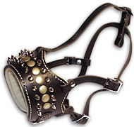 Royal Spiked Leather Dog Muzzle