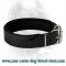 Leather dog collar padded with thick felt - best dog collar