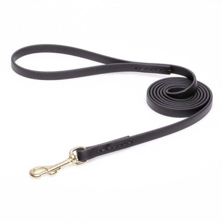 Black Biothane Cane Corso Leash for Walking, Tracking