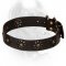 Leather Cane Corso Collar with Flower Decor