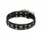 FDT Artisan 'Rock 'n' Roll Style' Leather Cane Corso Collar with Skulls, Bones and Studs 1 1/2 inch (40 mm) wide