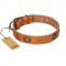 "Dandy Pet" FDT Artisan Handcrafted Tan Leather Cane Corso Collar