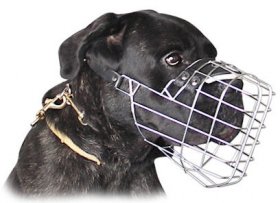 'The Silencer' Easy to Use Wire Basket Cane Corso Muzzle With One Strap