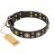 'Baroque Chic' FDT Artisan Studded Black Leather Cane Corso Dog Collar