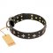 'A La Mode' FDT Artisan Handmade Black Leather Cane Corso Collar
