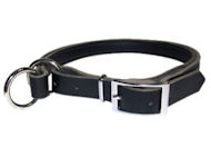 Adjustable Leather Slip Canine Collar&Strong NICKEL hardware