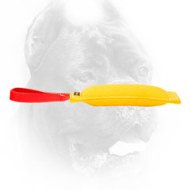 Stitched French Linen Bite Tug with Nylon Handle