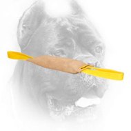 Leather Cane Corso Bite Tug with Nylon Handles