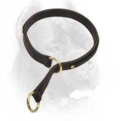 Braided Leather Choke Collar for Cane Corso