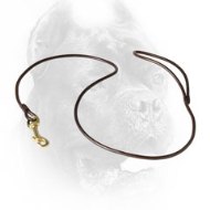 6 mm Round Leather Cane Corso Leash for Dog Shows