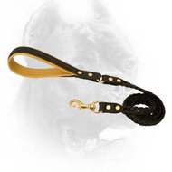Braided Handcrafted Leather Dog Leash