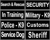 Patches for Cane Corso Harnesses and Collars