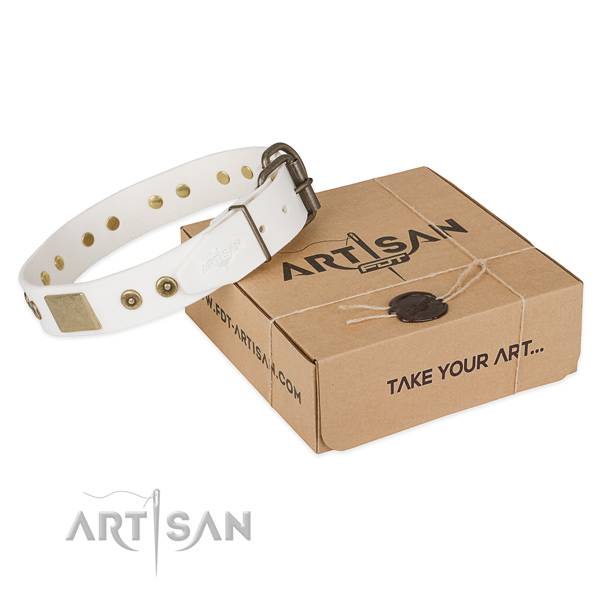 Best quality full grain genuine leather collar for your attractive pet