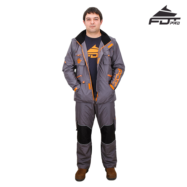 Dog Training Suit of Grey Color for Any Weather Use