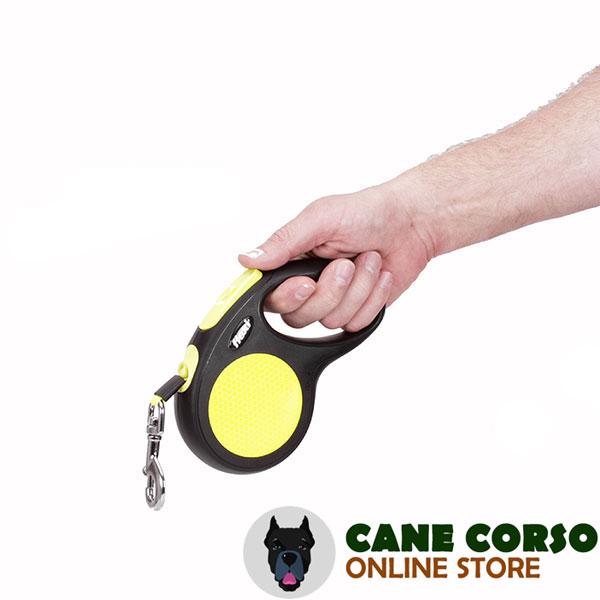 Neon Flexi Dog Lead for Daily Walking Medium Breeds