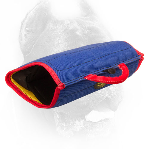 French Linen Cane Corso Bite Builder with Round Outside Handle