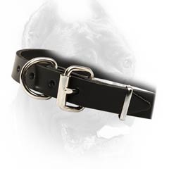 Demandable leather dog collar