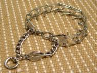 Chrome Plated Cane Corso Prong Collar with 3.99 mm Prongs and Swivel