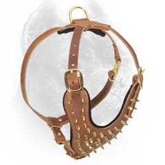 High quality spiked dog harness