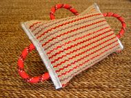 Dog bite pad made of jute with 3 handles for dog training
