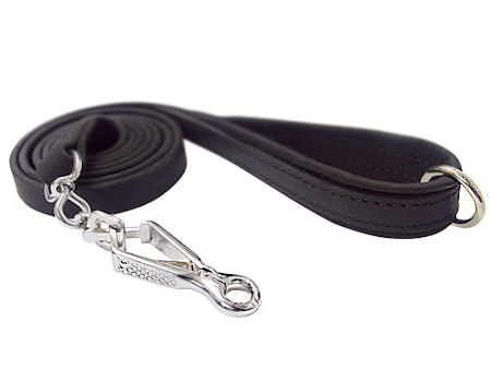 Canine Flat Leather Leash 3/4 Inch