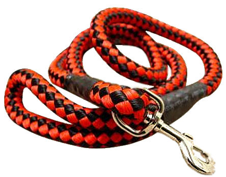 5 foot Round Nylon Leash With Brass Snap for Cane Corso