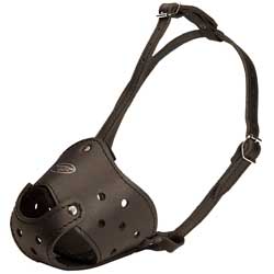 Handmade safety fine leather muzzle